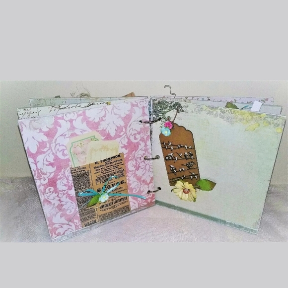 Handmade Crafted Book Rustic/Shabby Chic Woodland Themed Fairy Guest Book Gift - Picture 4 of 5